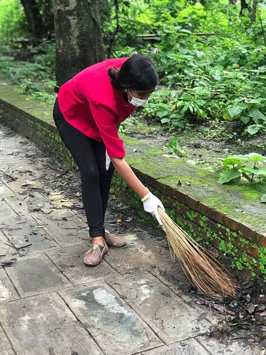 1591897224 951 Students of BSW First year participate in Cleaning and Tree