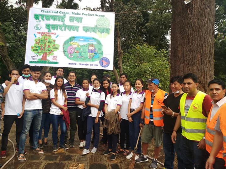 Students of BSW First year participate in Cleaning and Tree